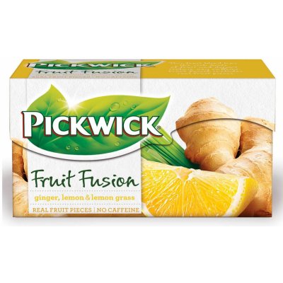 Pickwick Zázvor s citrónem citrónovou trávou ovocný čaj 20 x 2 g – Zboží Mobilmania