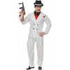 Karnevalový kostým Fiestas Guirca 20. léta Mafia Gangster bílý pruhovaný oblek mafiánského šéfa ve stylu Gatsby