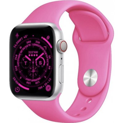 AW Jednobarevný řemínek na Apple Watch - Barbie powder Šířka uchycení řemínku: 38/40/41mm, Délka řemínku: Dámský - S/M (12 - 18cm) Barbie powder IR-MJ01-032 – Zboží Mobilmania