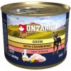 Konzerva pro psy Ontario Goose Cranberries Dandelion and linseed oil 6 x 200 g