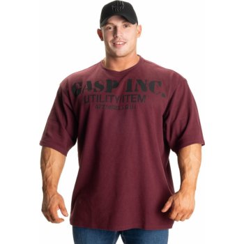 Gasp IRON THERMAL TEE MAROON pánské oversized triko Gasp kaštanové