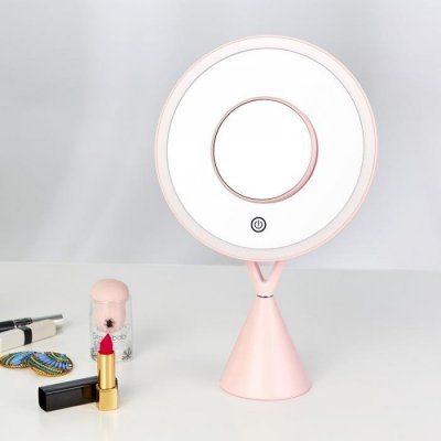 iQ-Tech iMirror X Charging kosmetické make-up zrcátko nabíjecí LED Line růžové – Zbozi.Blesk.cz