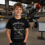 Striker tričko Supermarine Spitfire pocta pilotům RAF Černá – Sleviste.cz