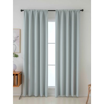 MKLuzkoviny.cz Blackout závěsy Elias stříbrná – 140 × 160 cm (2 ks) - řasící stuha – Zboží Mobilmania