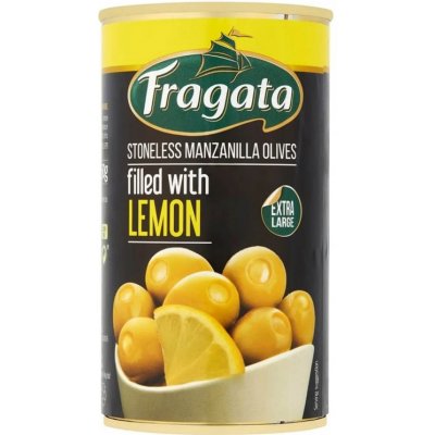 Fragata Zelené olivy manzanilla bez pecky s citrónovou náplní 300 g – Zboží Dáma