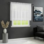 Dekorační krátká záclona s řasící páskou JULIA 110 bílá 400x110 cm MyBestHome – Hledejceny.cz