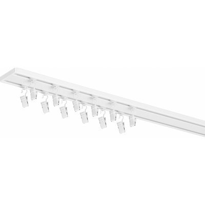 Dekodum Dvouřadá hliníková stropní kolejnicová garnýž bílá 300 cm – Zboží Mobilmania