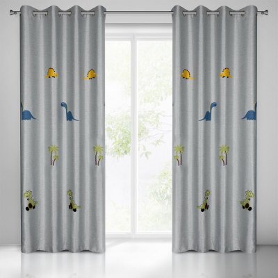 Takoy Dětský závěs DINO s výšivkou dinosaurů 140 x 250 cm-HF-417866 | 140 x 250 cm – Hledejceny.cz