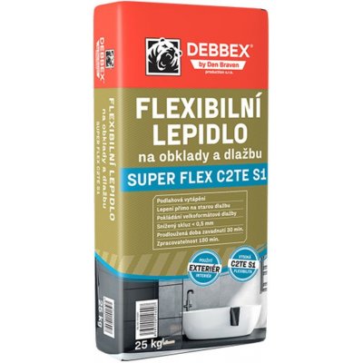 Den Braven SUPER FLEX C2TES1 Flexibilní lepidlo na obklady a dlažbu 25 kg – Sleviste.cz