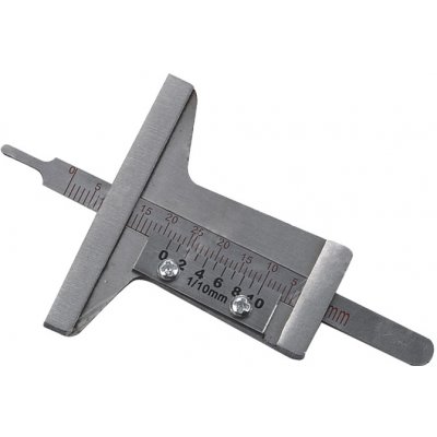 Měřič hloubky dezénu pneu, kovový plochý 0-32mm | Zboží Auto