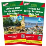 cyklomapa Latvia Lotyšsko 1:150 t. set 2 mapy – Zboží Dáma