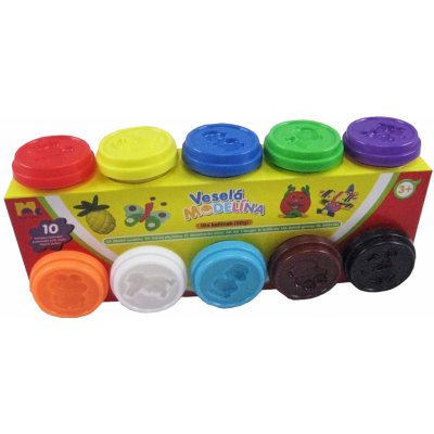 Kids Toys Modelína 10 x 50 g , různé barvy – Zboží Mobilmania