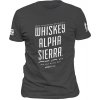 Pánské tričko s potiskem Whiskey Alpha Sierra T-shirt Warrior černá