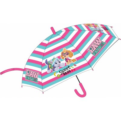 Tlapková patrola deštník dětský 64cm růžovo tyrkysový – Zboží Mobilmania