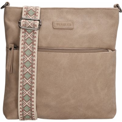 Beagles Malaga dámská crossbody taška s dekorativním popruhem taupe 26 5 cm – Zbozi.Blesk.cz