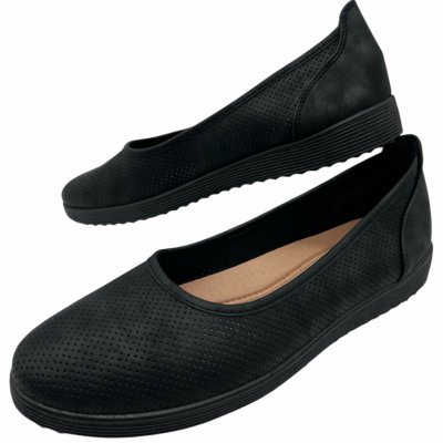 Lathay moda Dámské černé nadměrné mokasíny 06 – Zboží Dáma