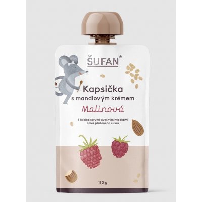 ŠUFAN Kapsička s mandlovým krémem malinová 110 g – Zboží Dáma