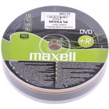 Maxell DVD+R 4,7GB 16x, 10ks (275734)