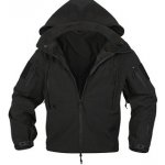 Bunda Rothco tactical s kapucí softshell černá – Zboží Dáma