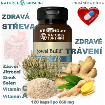 Nature’s Sunshine Bowel Build 120 kapslí – Hledejceny.cz