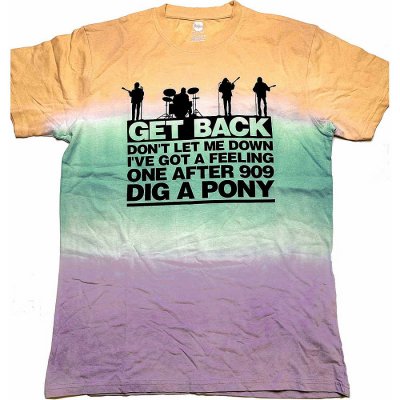 The Beatles tričko Get Back Gradient Dip-Dye