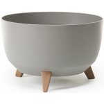 Nohel Garden Žardinka ROMA ECO WOOD 4v1 plastová + 3 ks nožiček šedá, 24 x 15 cm – Hledejceny.cz