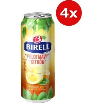 Birell Polotmavý Citron 4 x 0,5 l (plech)