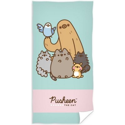 Carbotex Bavlněná osuška kočička Pusheen a její přátelé 70 x 140 cm – Sleviste.cz