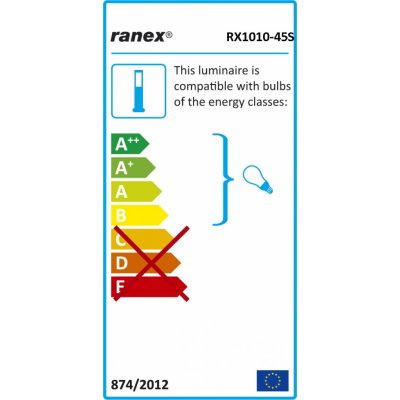 Ranex Svítidlo zahradní s PIR patice E27 1010-45S