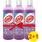 Savo na podlahy dezinfekční prostředek bez chloru Levandule 3 x 1 l – HobbyKompas.cz
