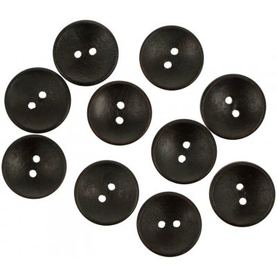 Ideal dřevěný knoflík černý 20 mm 10 kusů – Sleviste.cz