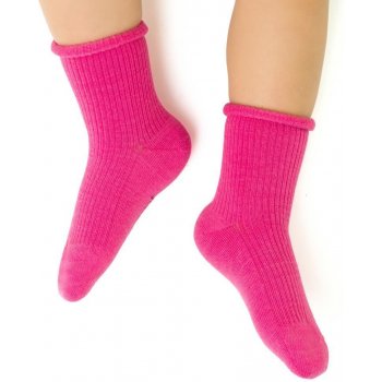 Steven Dětské merino bezešvé ponožky Art. 130 růžové