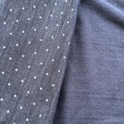 Pročesáný teplákový úplet puntík na žíhané šedé – Zbozi.Blesk.cz