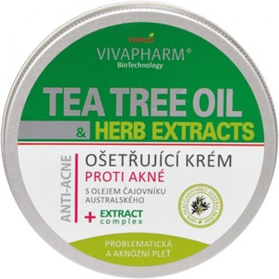 Vivaco Tea Tree Oil Ošetřující krém proti akné 200 ml – Zboží Mobilmania