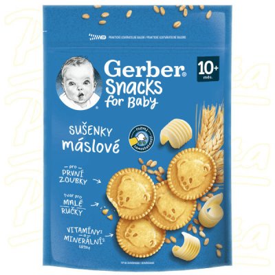 Gerber Snacks for baby máslové sušenky 180 g – Zboží Dáma