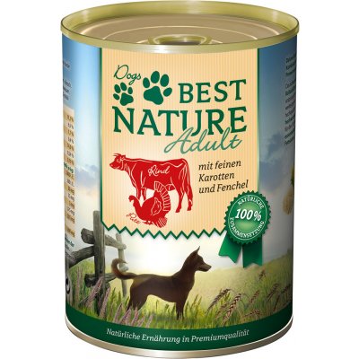 Best Nature Dog Adult krůtí hovězí & mrkev 12 x 400 g