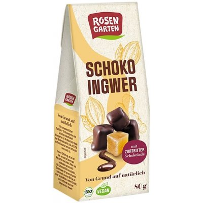 Rosengarten BIO Zázvor v hořké čokoládě 80 g – Zbozi.Blesk.cz