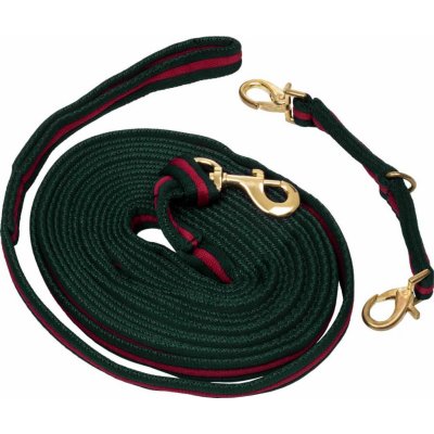 Umbria Equitazione Lonž s lonžovací spojkou hunter green burgundy – Zboží Dáma