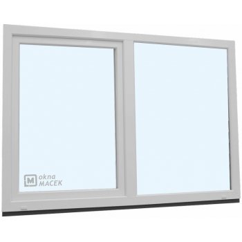 KNIPPING Plastové okno - 70 AD, 1800x1200 mm, FIX/OS, bílá