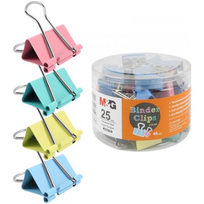 M&G Klip Binder M&G - barevný (25 mm), 48 ks 448382 – Zboží Mobilmania