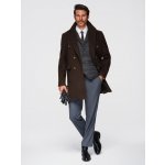 Ombre Men's double-breasted coat with decorative buttons dark brown – Hledejceny.cz
