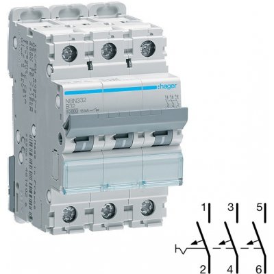 Hager NBN332 32A B – Zboží Mobilmania