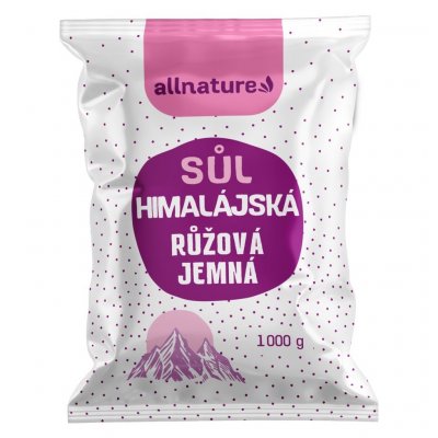 Allnature himalájská sůl růžová jemná 1 kg – Zboží Dáma
