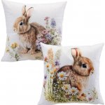 decoDoma ZAJÍČCI V TRÁVĚ 40 x 40 cm 2ks – Zbozi.Blesk.cz