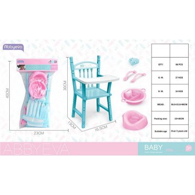 Wiky Židle skládací pro miminko s doplňky 30 cm – Zboží Mobilmania