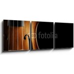 Obraz 3D třídílný - 150 x 50 cm - Violin orchestra musical instruments Hudební nástroje houslového orchestru – Zbozi.Blesk.cz