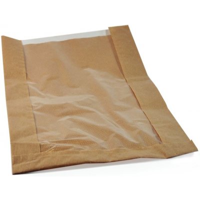 COpack - Papírové sáčky s okénkem - pečivo - chléb ( 24+6 x 39 cm, ok. 17 cm) (1000 ks)
