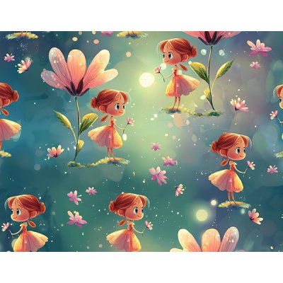 Takoy Teplákovina Milano 150 cm rusovláska pod velkou květinou – Sleviste.cz