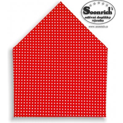 Soonrich šátek bílý puntík na červené bsp014 – Hledejceny.cz