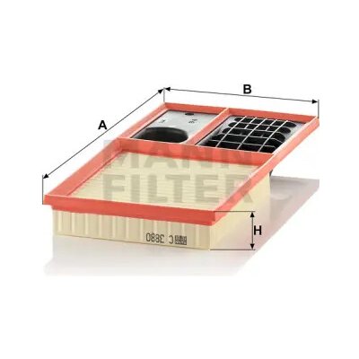 MANN FILTER Vzduchový filtr C 3880 – Hledejceny.cz